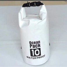 戶外防水包 旅行運動PVC防水桶包 夏季露營漂流收納袋, 白色,2L無肩帶