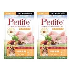 Petlife 晶饌纖蔬肉糧 鮮嫩嫩雞, 1.5kg, 2個