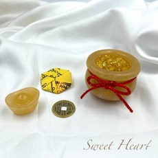 Sweet Heart 田芯開運精選 迷你黃玉 聚寶盆 五行旺財聚財 贈 加持開運符 正財偏財攏總來, 聚寶盆組合(招財黃水晶)