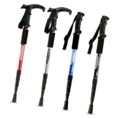 초경량스틱 익스트림 4단 등산스틱 초경량 휴대용스틱 등산지팡이, 등산스틱 T자형 블루