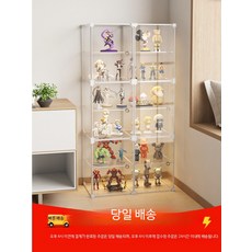 투명수납장 정리 다용도 보관 장식장 장난감 피규어 디스플레이 랙, 1개, 4열 5층 높이 30CM