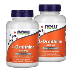 나우푸드 오르니틴 염산염 L오르니틴 아미노산 Ornithine 500mg 120캡슐 2개