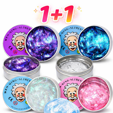1+1 박사 퍼티 슬라임 중국 틱톡 할아버지, 2개, 50g, 블루