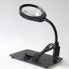 화이트 컴퓨터 정밀작업용 스탠드 1. 탁상용LED확대경 용접 수리 납땜 검사 조명 핸드폰, 1개