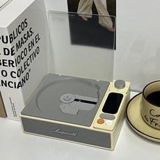 레트로 CD 플레이어 휴대용 블루투스 스피커 무선 벽걸이 감성 CDP 오디오 시스템, 202 호두색, 표준 세트 + 선물 패키지