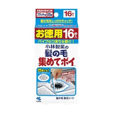小林製藥 排水口毛髮過濾貼 16枚入, 毛髮過濾貼16枚入