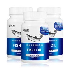 CUI LIMEI 挪威深海魚油 Omega-3 EPA+DHA rTG型魚油 軟膠囊 60粒, 1個, 60顆