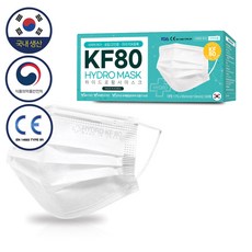 하이드로 황사 마스크 KF80 대형 국내생산, 화이트