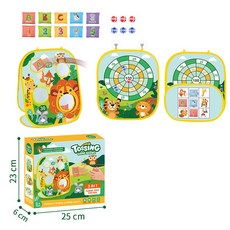 三合一沙包投擲遊戲組 感覺統合玩具 戶外室內遊戲, 1個, 三合一沙包遊戲組.動物