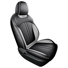 아우디 A4 B6 B8 B7 A7 Q3 Q2L Q5 Q7 4L TT Mk1 Mk2 A6 아반트 4f C5 C6 C7 A3 8P 자동차 시트 커버 (맞춤, 01 인조 가죽, 01 사계절, 09 1PC-Black Grey