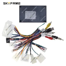 SKYFAME 자동차 16핀 배선 하네스 어댑터 캔버스 박스 디코더 안드로이드 라디오 전원 케이블 토요타 알파, 01 빠른, 03 Full Set Big Plug