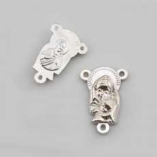 비즈톡 [PR-1-12]묵주펜던트 메탈성모자후광방석 16x23mm