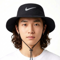 [국내정품] 나이키 에이펙스 드라이핏 버킷햇 Dri-FIT기술 UV차단 아웃도어 여행 등산, 1개, 블랙