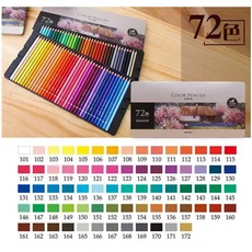 델리 오일 기반 컬러 연필 세트 유화 드로잉 학교 미술 용품 24 색 36 48/72, 02 72colors