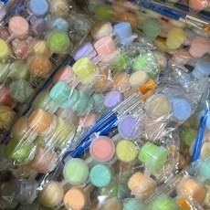 布丁捏塑工作坊 摩天輪木器DIY材料包, 附兩支筆馬卡龍壓克力12色（3ml), 1個