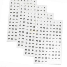 엠에스몰 투명숫자레터링 4매 동그라미