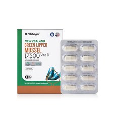 든든한하루 엔젯오리진 뉴질랜드 초록입홍합 17500 비타민D (30캡슐)