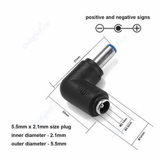 노트북용 DC 전원 플러그 커넥터 어댑터 잭 패널 마운트 터미널 컨버터 5 5x2 1mm 암에서 5mm, Female to Male 8