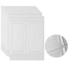 입체벽지 접착시트 셀프 시공 붙이는 벽시트지 스티커, 화이트 70x90CM 5MM 10장, 1개