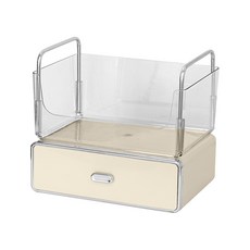 루시아이 모던 스퀘어 화장품 정리함, 버터, 1개