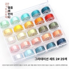 실크실 자수 비단실 터프팅 갑진년 솜인형만들기 재료, 1개, 25색 고휘도 그라데이션 세트 2