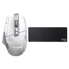 로지텍 무선 게이밍 마우스 G502 X 라이트스피드 + 마우스 장패드, 화이트, 블랙