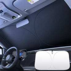 데이모노 티타늄 코팅 차량 앞유리 햇빛가리개, 1개, 티타늄 블랙