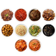 [집밥연구소] 10종든든 반찬세트 일주일 반찬 직화석쇠불고기 + 양념숯불치킨 + 돼지고기메추리알장조림 + 비엔나야채볶음 + 고추장진미채 등 밑반찬