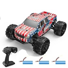 파워 모터 2.4G 2WD RC 드리프트 자동차 빅 사이즈 트럭 독립 충격 흡수기 충돌 방지 성인 어린이 장난, 11 Red-3B, 1개