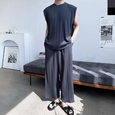 남자옷 바지세트 남성 멋스러운 데일리팬츠 주름나시