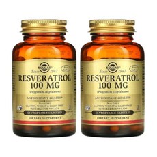 솔가 레스베라트롤 라스베라트롤 100mg 60캡슐 2개 레스베라톨 Resveratrol, 1개, 60정