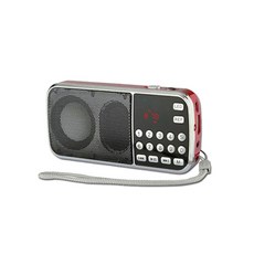 효디오 H-088 효도 라디오 휴대용 소형 MP3 충전식 등산용 미니 트롯 트로트, 레드