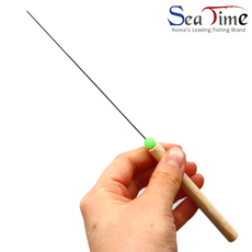 씨타임 원목손잡이 지렁이 꽂이 지렁이침