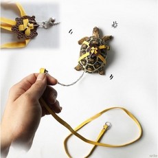 陸龜牽引繩 龜外出牽引帶 遛龜繩 溜龜 爬蟲外出帶 爬蟲牽繩 蘇卡達 紅腿 赫曼 蜥蜴 烏龜繩, 1個, 陸龜牽引繩 黑色 大