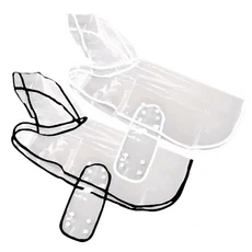 寵物透明雨衣，輕便舒適，雨天必備，寵物時尚穿搭, 白邊, 1個