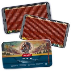 DERWENT Drawing系列 彩色炭精筆 72色鐵盒組, 1個