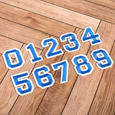 열접착 자수패치 숫자 와펜 블루+노드커머스Shop, 빠른배송