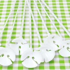 살림냥 풍선 컵 스틱 10입 벌룬스틱, 01 화이트