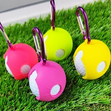 언니네 골프공실리콘케이스 골프볼주머니, 레드