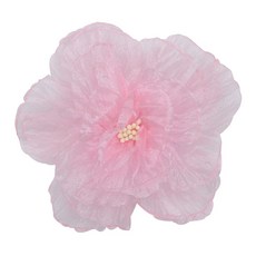 러플 레이스 트림 플라워 오르간자 레이스 버닝 엣지 플라워 리본 공예 바느질, 분홍색, 핑크색, 1개