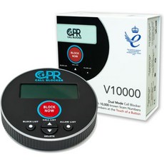 전화기 비즈니스 사무실 업무용 CPR V10000 – 화이트리스트 통화 차단기. 유선 전화 듀얼 모드 보호. 10 000개의 알려진 로보콜 사기 번호 사전 로드 - 집 전화기용, Black