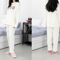 루마 극세사 수면잠옷세트 아이보리 쿠키 임산부