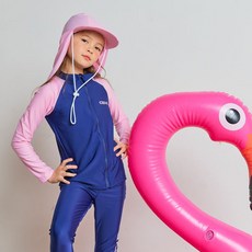 아이스샌드 여주니어 집업래쉬가드 이중반바지세트 BR-233110