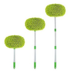 차먼지 털이 유리 닦이 차량용 스퀴지 밀대 브러쉬[WB13444], NA그린, NA리필솔