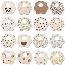 台灣快速出貨口水巾 圍兜/花瓣嘴圍 六層紗布嬰兒圍兜 新生兒吸奶/溢奶巾, 1個, 特價A款 隨機款-1條