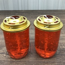 金元寶果凍燈 元寶蠟燭補充瓶 招財燈 (1箱16對) 節慶裝飾 居家擺飾, 1個, 金元寶果凍燈補充瓶 1 對