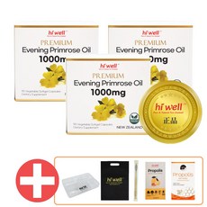 하이웰 달맞이꽃 오일 1000mg 90캡슐 3개 Evening Primrose Oil, 90정