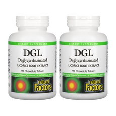 내추럴팩터스 Natural Factors DGL 감초뿌리 추출물 90츄어블정 2개 스테비아 글리시리진 리코리스 Liquorice 아니스 씨 스테비아 잎, 90정