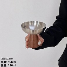 歐式高腳不鏽鋼甜品碗, 圓形矮款 - 小號, 1個
