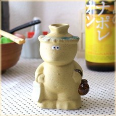 河童 清酒壺 日本製 陶瓷 粗釉 清酒 250ml, 1個